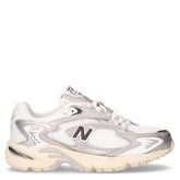 725 sneaker in ecopelle e tessuto bianco argento | Boscaini Scarpe