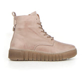 Stivaletto stringato con zip beige - Donna | Boscaini Scarpe