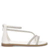 Sandalo in ecopelle e tessuto bambina cristallo - Sandali Bambina | Boscaini Scarpe
