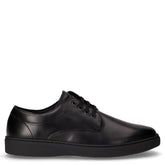 Stringata casual in pelle nero | Boscaini Scarpe