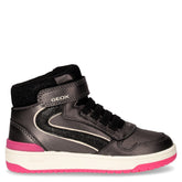 Washiba mid sneaker da bambina in ecopelle grigio fuxia - GEOX BAMBINO | Boscaini Scarpe
