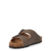 Ciabatta in pelle taupe velour | Boscaini Scarpe