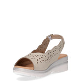 Sandalo in ecopelle con zeppa ghiaccio | Boscaini Scarpe