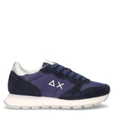 Ally Gold Silver sneaker in pelle e tessuto navy blu | Boscaini Scarpe