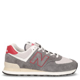 574 sneaker in pelle e tessuto grigio - NEW BALANCE | Boscaini Scarpe