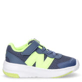 578 sneaker in tessuto ed ecopelle bambino vintage indaco lime | Boscaini Scarpe