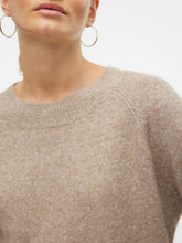 Maglione girocollo in maglia beige | Boscaini Scarpe