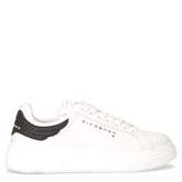 Sneaker in pelle ed ecopelle bianco nero - RICHMOND | Boscaini Scarpe
