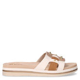 Ciabatta in ecopelle bianco beige | Boscaini Scarpe