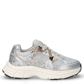 Sneaker in tessuto ed ecopelle bambina argento oro | Boscaini Scarpe