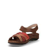 Sandalo in pelle espresso bordeaux | Boscaini Scarpe