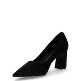 Décolleté a punta in tessuto scamosciato nero | Boscaini Scarpe