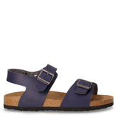 Raisho sandalo in ecopelle bambino blu | Boscaini Scarpe