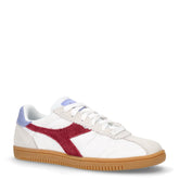 Tokyo Hit sneaker in pelle e tessuto bianco merlot | Boscaini Scarpe
