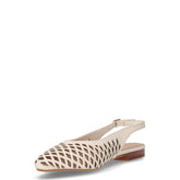 Slingback bassa in pelle bianco marshmelow | Boscaini Scarpe