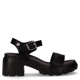 Sandalo in ecopelle con tacco nero - REFRESH DONNA | Boscaini Scarpe