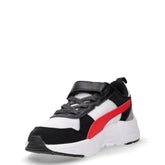 Trinity 2 sneaker in tessuto ed ecopelle bambino bianco nero rosso | Boscaini Scarpe