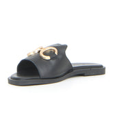 Ciabatta con staffa black | Boscaini Scarpe
