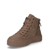 Sneaker in ecopelle con platform taupe | Boscaini Scarpe