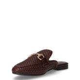 Sabot in ecopelle con staffa cioccolato | Boscaini Scarpe