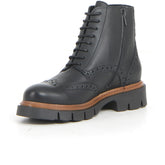 Stivaletto stringato stile inglese nero | Boscaini Scarpe