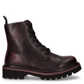 Anfibio in ecopelle con zip borgogna nero | Boscaini Scarpe