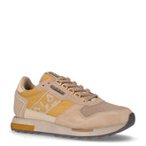 Sneaker in pelle e tessuto giallo beige | Boscaini Scarpe