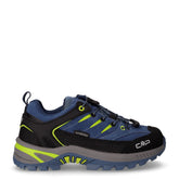 Kids rigel 2.0 low wp scarpa da trail running in tessuto e pelle scamosciata bambino blu e nero | Boscaini Scarpe