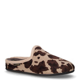 Ciabatta in tessuto beige marrone | Boscaini Scarpe