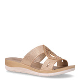 Ciabatta in ecopelle con strass platino | Boscaini Scarpe