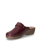 Ciabatta in ecopelle con zeppa bordeaux | Boscaini Scarpe