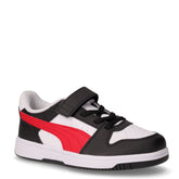 Rebound Slam sneaker in ecopelle bambino nero rosso bianco | Boscaini Scarpe