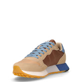 Jaki 2.0 Bicolor sneaker in pelle e tessuto beige volpe | Boscaini Scarpe