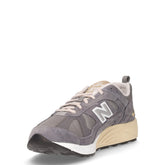 878 sneaker in pelle e tessuto grigio scuro | Boscaini Scarpe