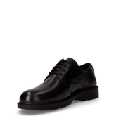 Stringata in pelle nero | Boscaini Scarpe