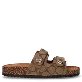 Ciabatta aperta in tessuto caffè - TOO LIKE | Boscaini Scarpe