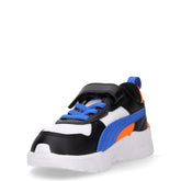 Trinity sneaker in ecopelle e tessuto bianco blu nero arancio | Boscaini Scarpe