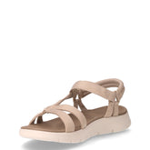 Go Walk Flex Sandal Sublime sandalo sportivo in tessuto taupe | Boscaini Scarpe