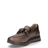 Mocassino in ecopelle con catena petrolio | Boscaini Scarpe