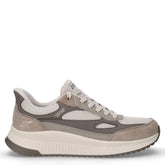 Bobs Squad 4 Core Look sneaker slip ins in ecopelle e tessuto taupe grigio | Boscaini Scarpe
