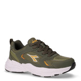 Alley GS sneaker in tessuto ed ecopelle verde | Boscaini Scarpe