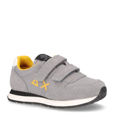 Tom Solid sneaker bambino in pelle e tessuto grigio medio - SUN68 | Boscaini Scarpe