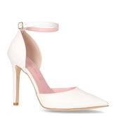 Decollete con tacco a punta in ecopelle bianco | Boscaini Scarpe