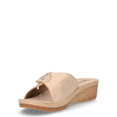 Ciabatta in ecopelle con strappo sabbia | Boscaini Scarpe