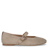 Ballerina in tessuto con cinturino bronzo | Boscaini Scarpe