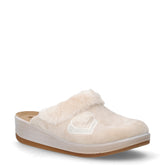 Ciabatta in tessuto con zeppa naturale | Boscaini Scarpe
