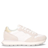 Ally Gold Silver sneaker in pelle e tessuto bianco - SUN68 | Boscaini Scarpe