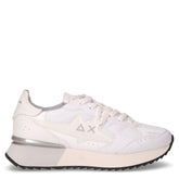 Stargirl Silver sneaker in tessuto ed ecopelle bianco - SUN68 | Boscaini Scarpe