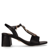 Sandalo in ecopelle con tacco nero - Sandali Con Tacco Donna | Boscaini Scarpe