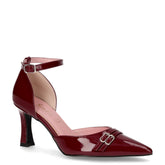 Sandalo in ecopelle con tacco bordò vernice - Sandali Donna | Boscaini Scarpe